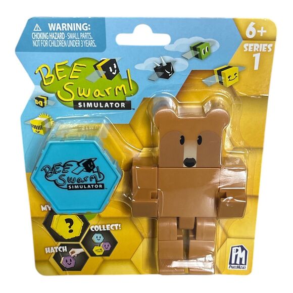 Bee Swarm Simulator Brown Bear Action Figure Pack - 5" Plastic Figure
